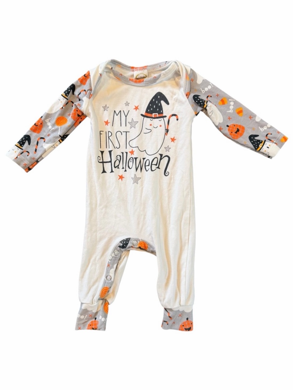 Tesa Babe My First Halloween Newborn Baby Romper One Piece Bamboo Long Sleeve